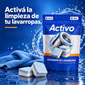 Tabletas Antibacteriales para Limpieza de Lavarropa ACTIVO