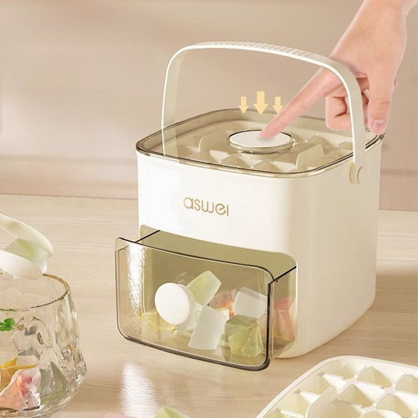 Cubetera de Plástico con Botón y Cajón vista adicional – Mil Ideas
