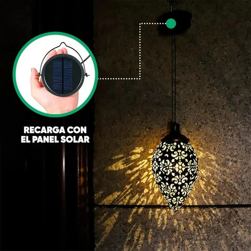 Farol Exterior para Jardín Solar Colgante en uso – Mil Ideas