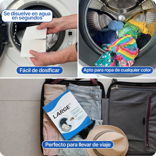 Hojas de detergente ecológico para ropa en uso – Mil Ideas