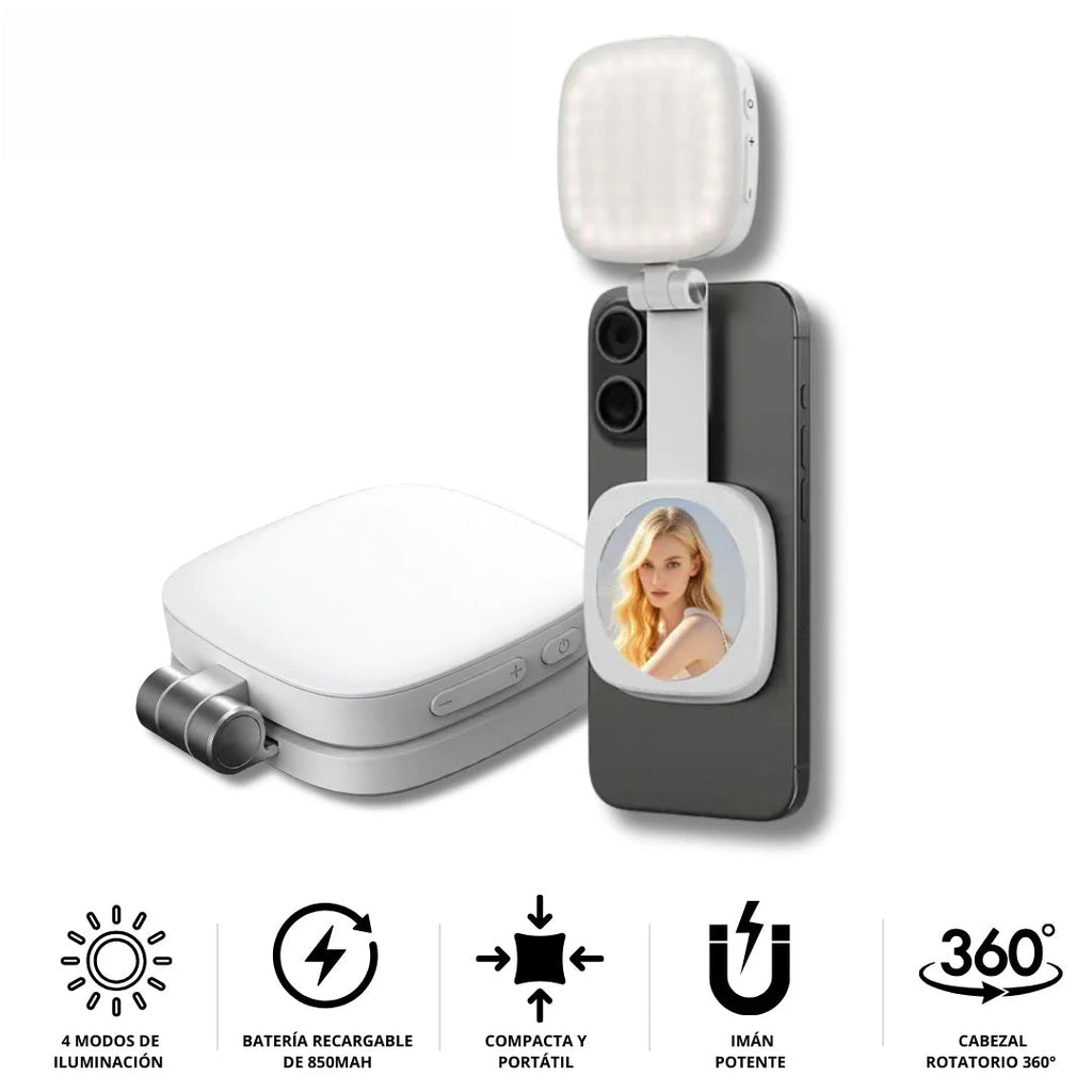 Luz magnética LED portátil para selfie – Mil Ideas
