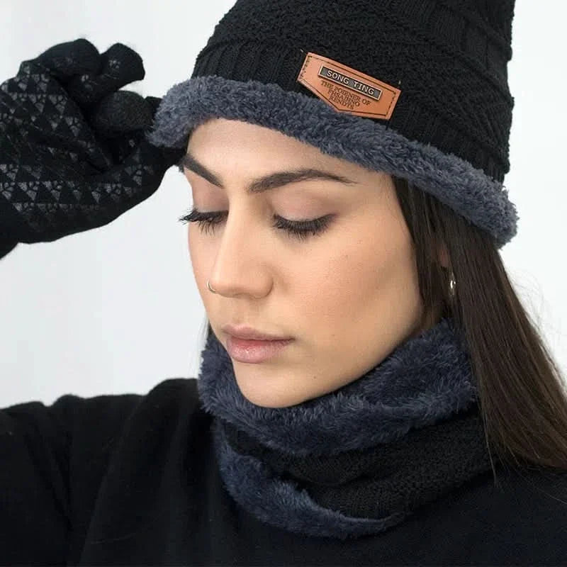 Set de gorro guantes bufanda lana vista adicional – Mil Ideas
