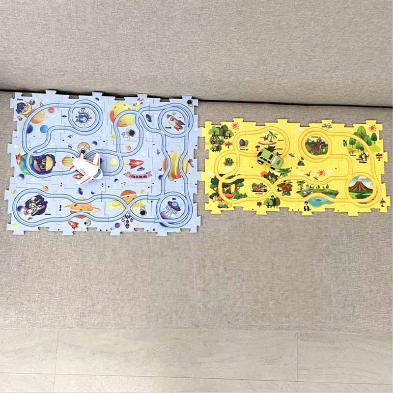 Pista de Rompecabezas con Carrito Eléctrico vista adicional – Mil Ideas