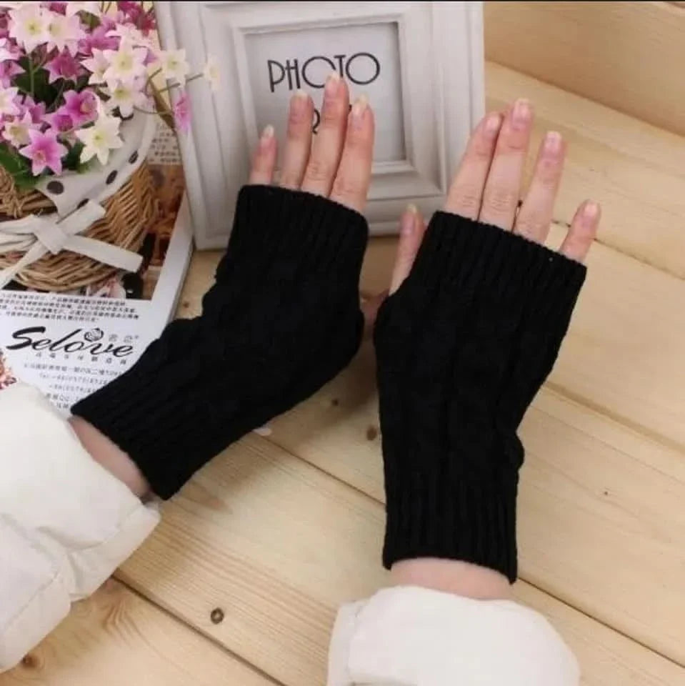 Guantes de medio dedo en lana vista adicional – Mil Ideas
