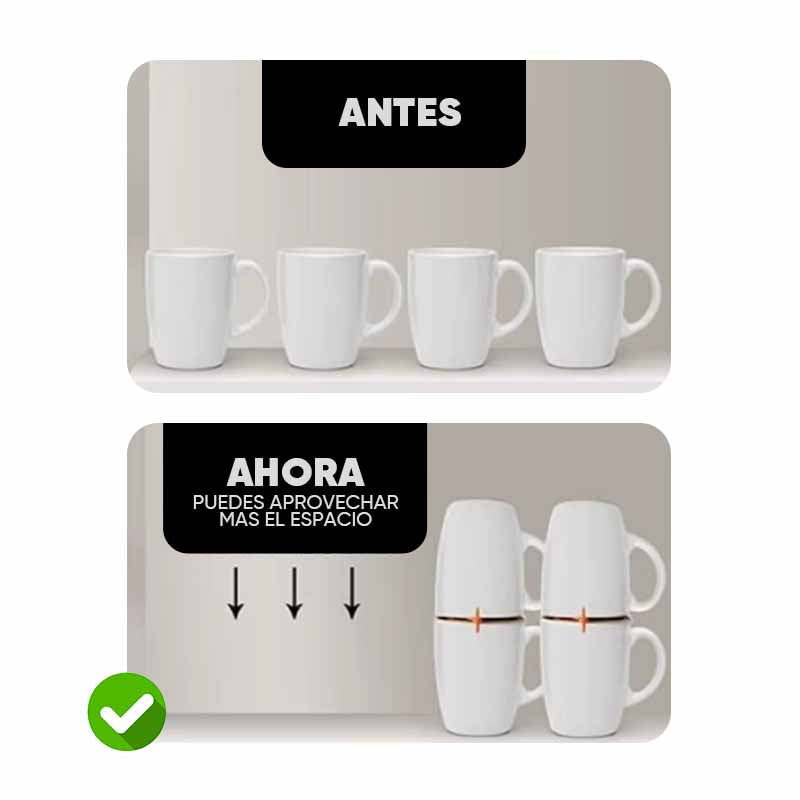 Organizadores Apilables para Tazas detalle – Mil Ideas