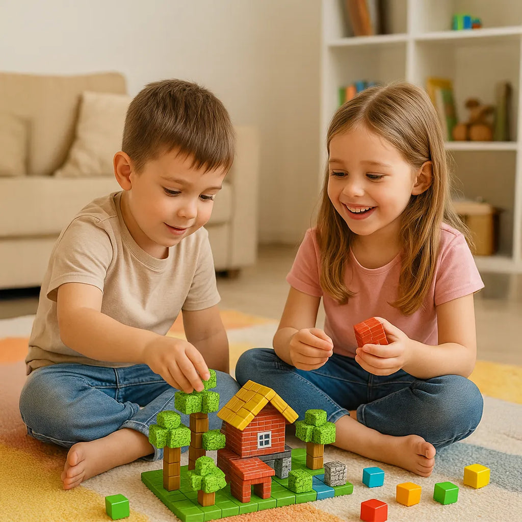 Juego de Bloques de Construcción PixelMine vista adicional – Mil Ideas