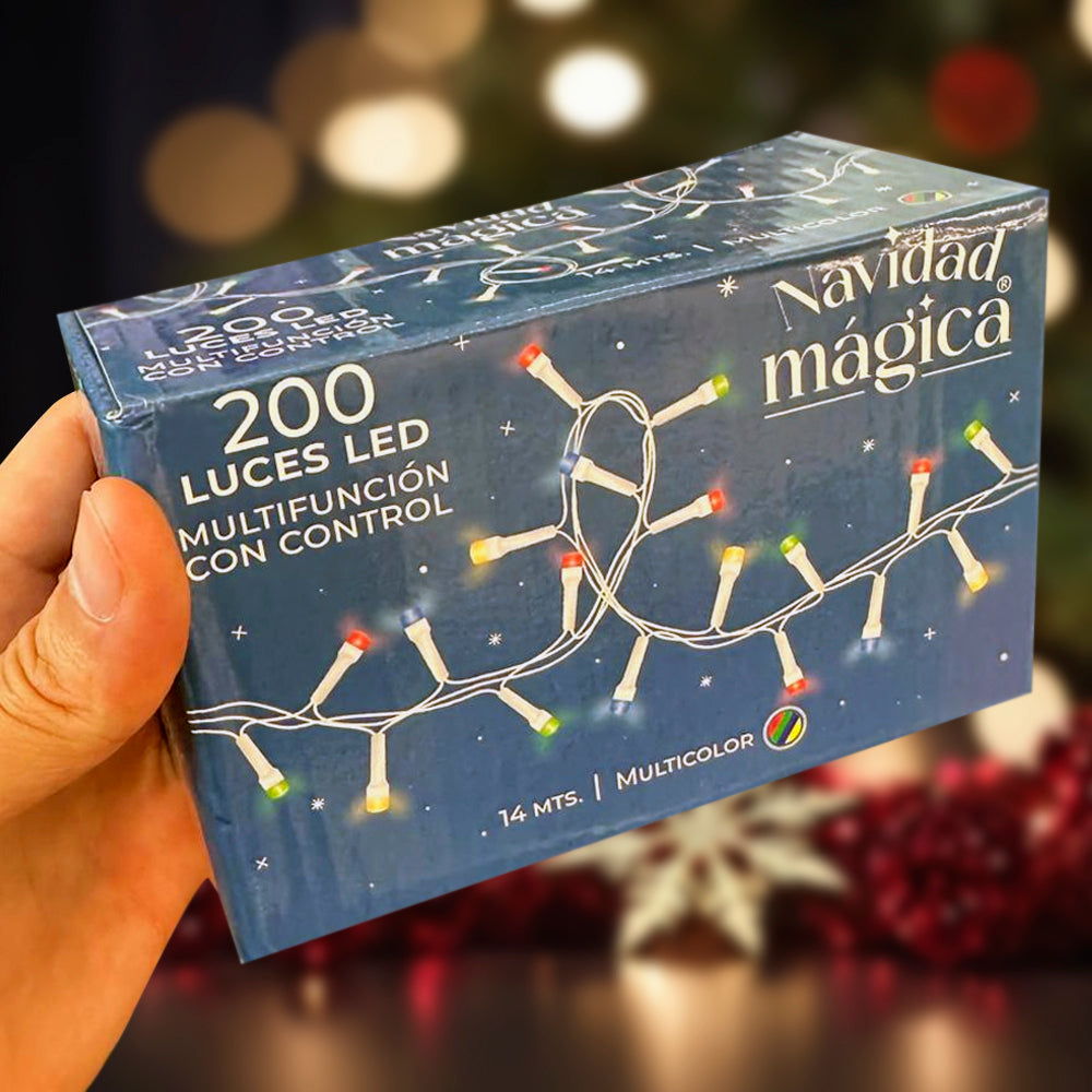Luces Navidad Multicolor 14m 200 Luces 220v en uso – Mil Ideas