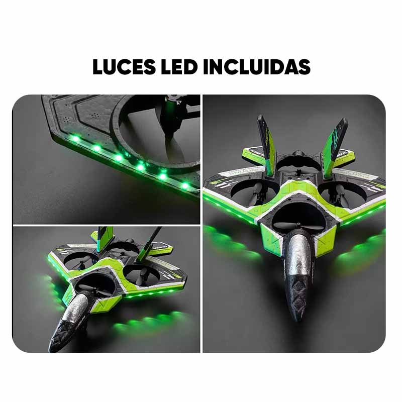 Avión Drone con Luces LED y Control Remoto en uso – Mil Ideas