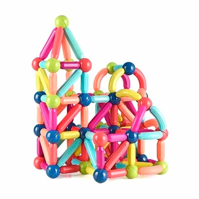 Juego de Varillas Magnéticas 130 Piezas – Mil Ideas