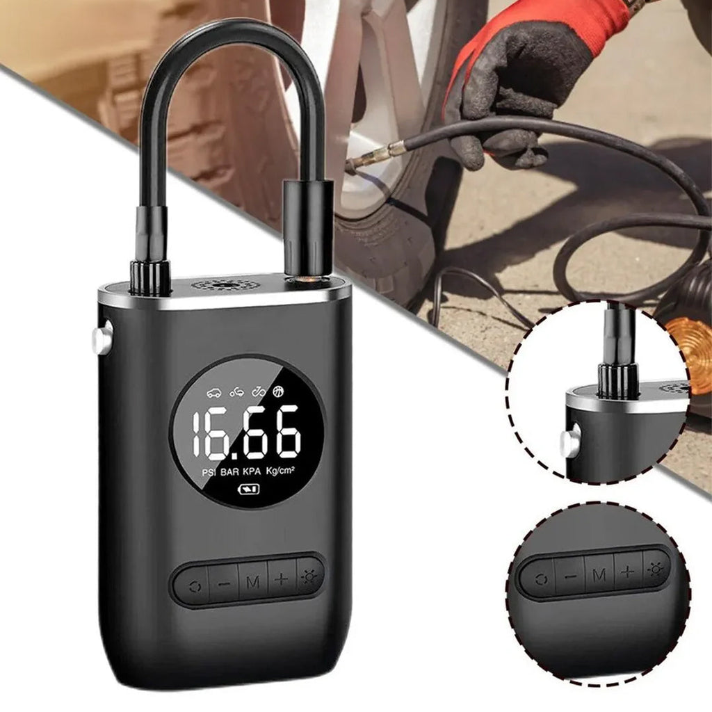 Inflador Compresor Portátil Digital Recargable USB