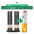 Pack 2 Molinillos y Aceitero Spray – Mil Ideas