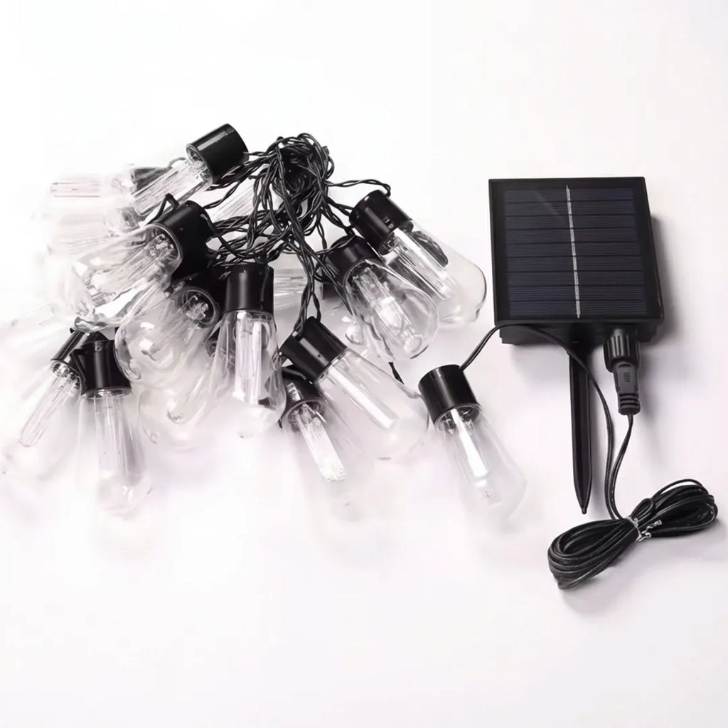 Guirnalda Luces Led Edison 5mts con Panel Solar – Mil Ideas