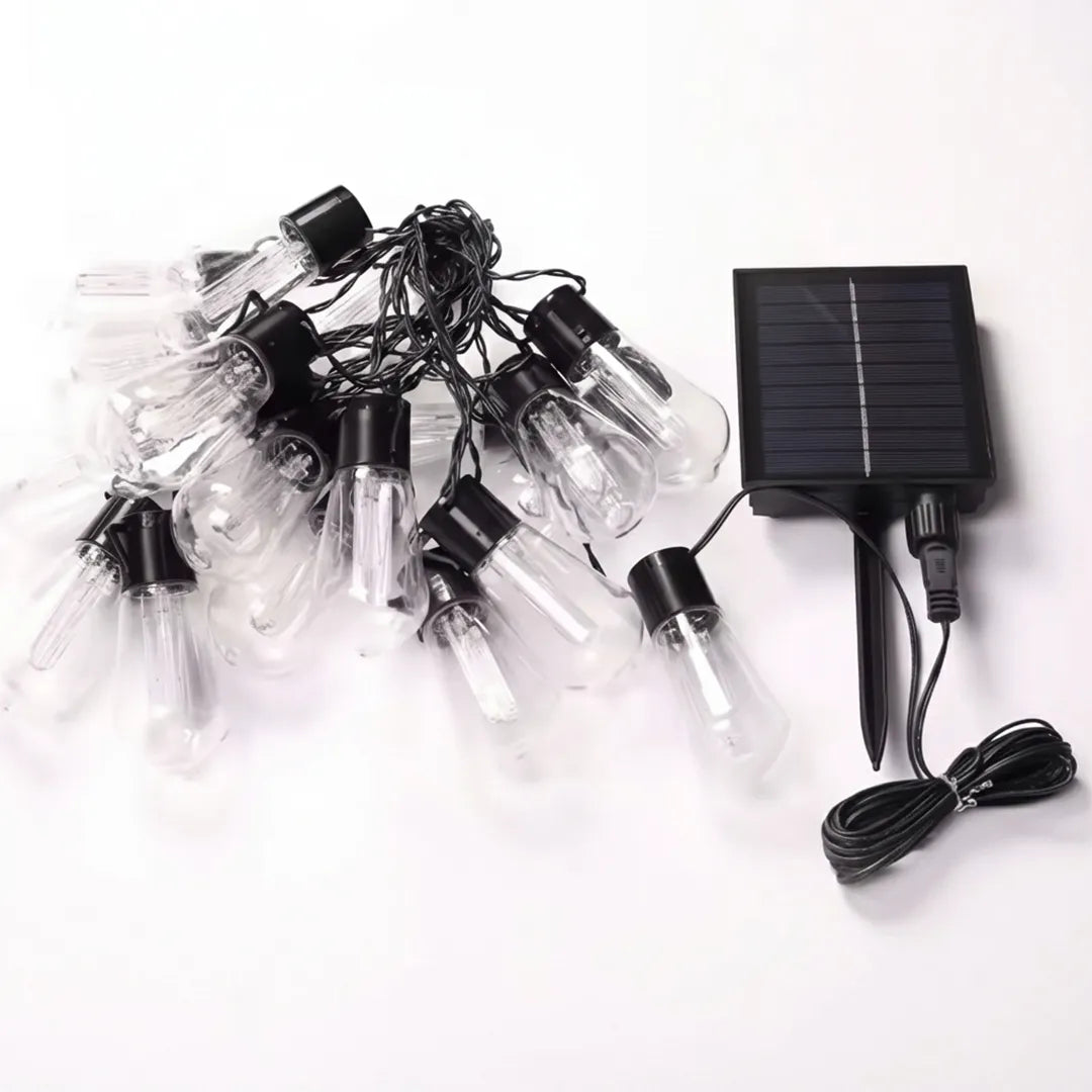 Guirnalda Luces Led Edison 5mts con Panel Solar – Mil Ideas
