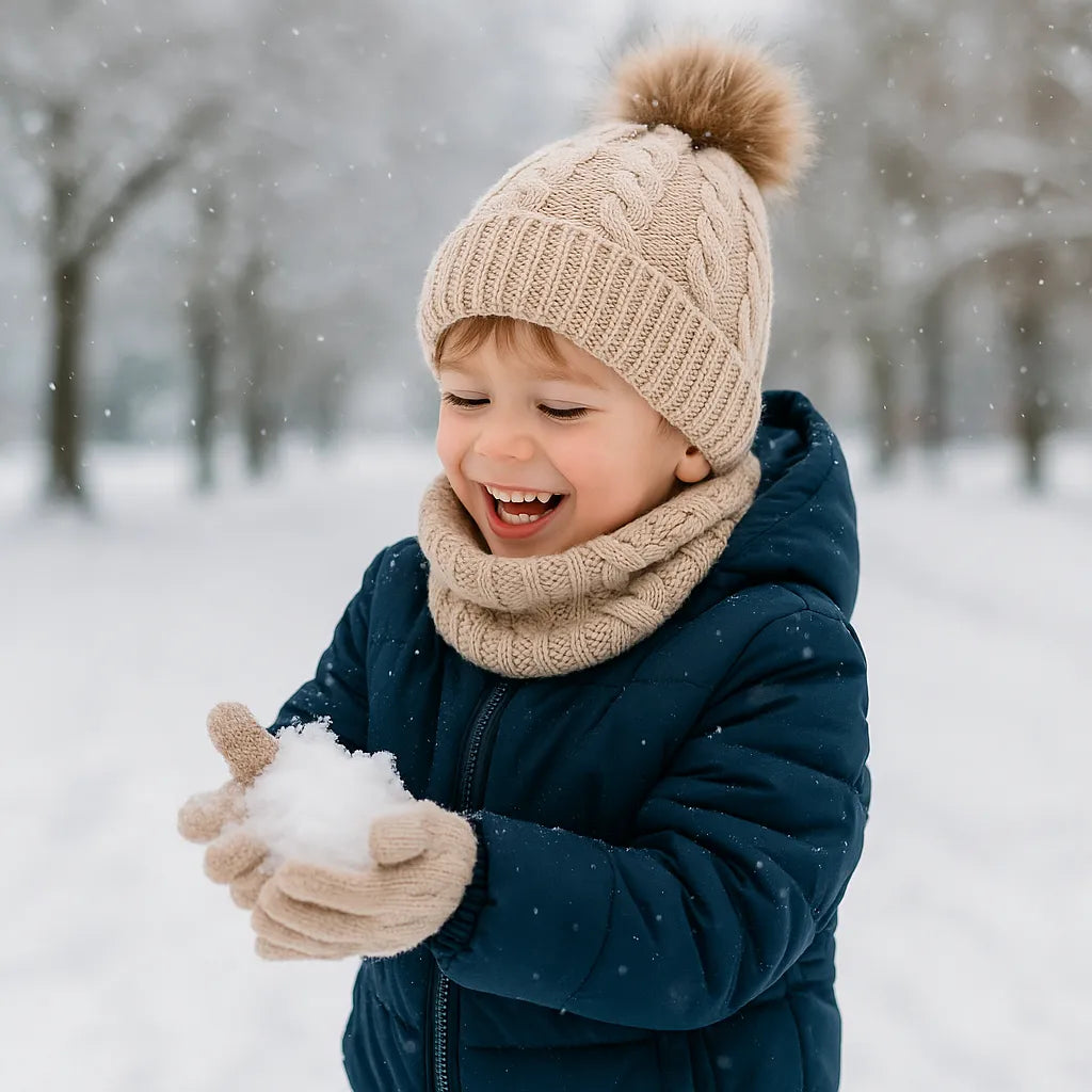 Kit winter gorro con bufanda y guantes de punto vista adicional – Mil Ideas