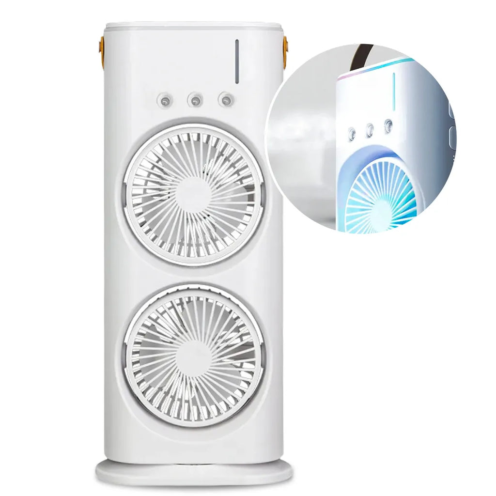 Ventilador Doble con Humidificador – Mil Ideas