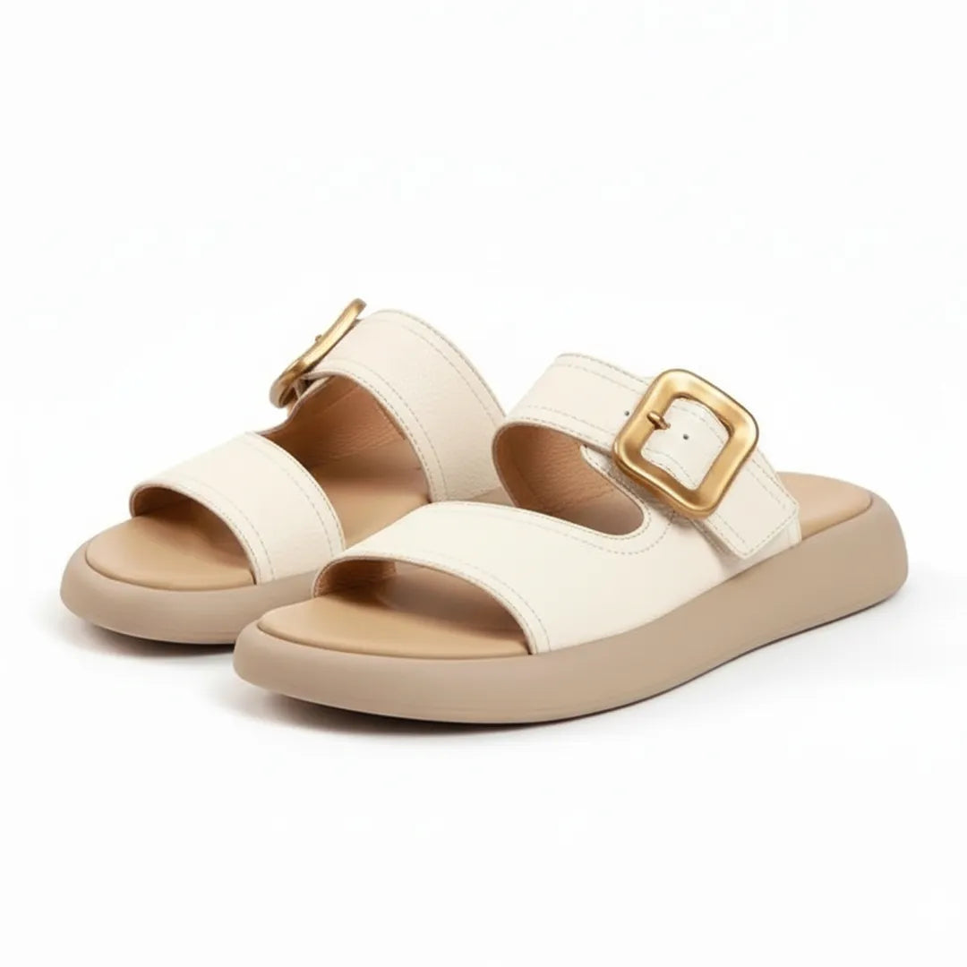 Sandalia Bellem Casual Taco Bajo con Hebilla – Mil Ideas