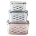 Set de 3 taper organizador alimentos apilables con canasto – Mil Ideas