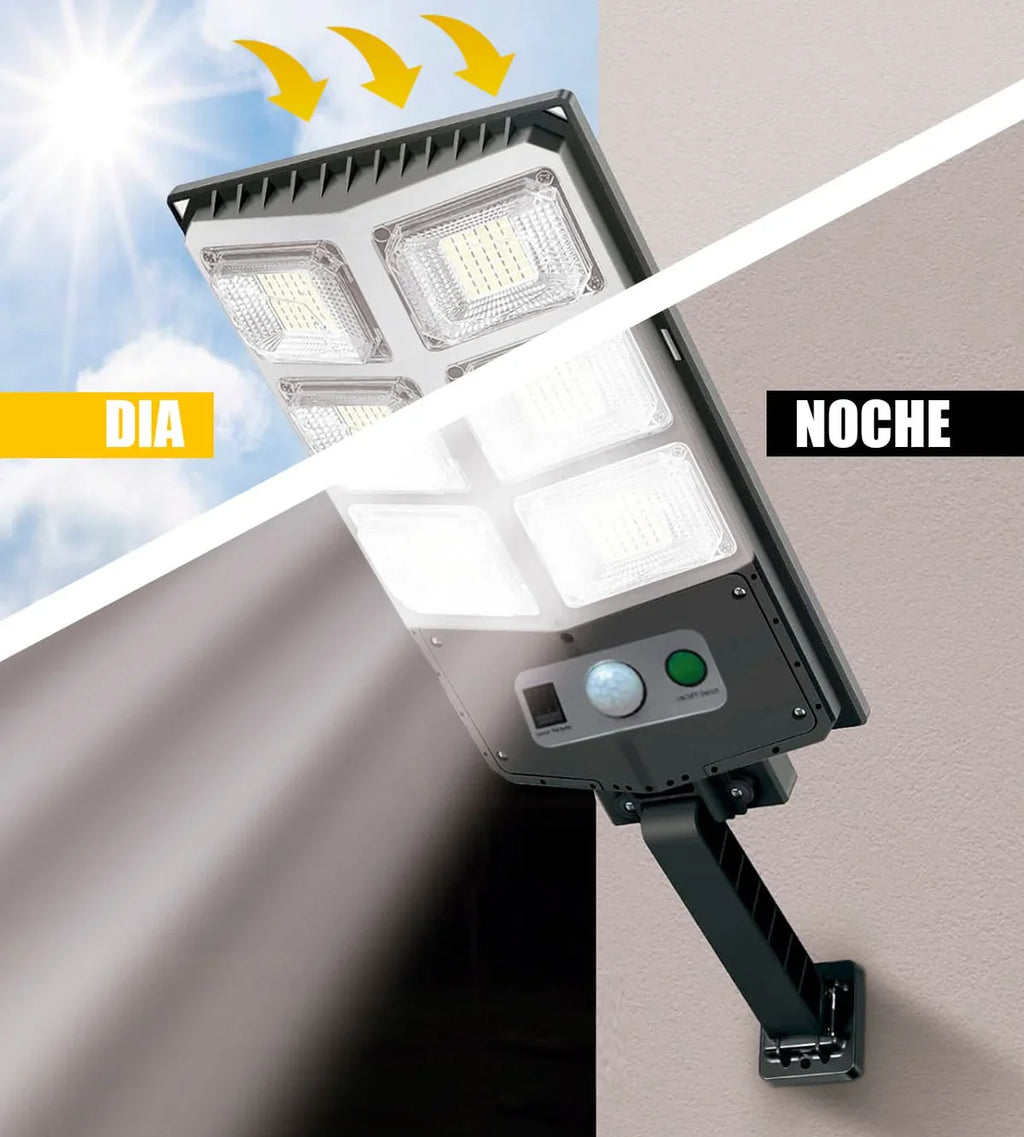 Foco solar grande 6 LED con control remoto – Mil Ideas