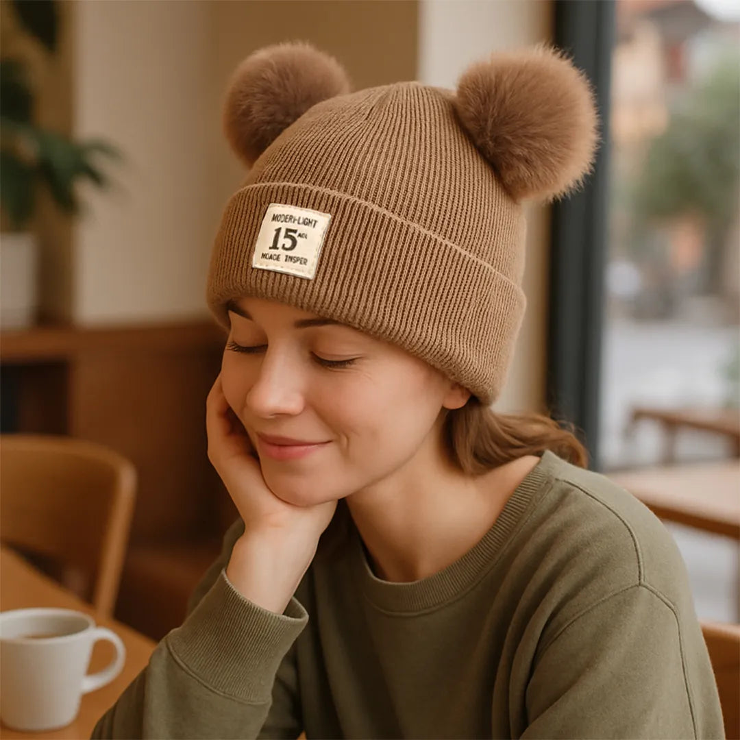 Gorro de lana con orejas Sweet-Soft detalle – Mil Ideas