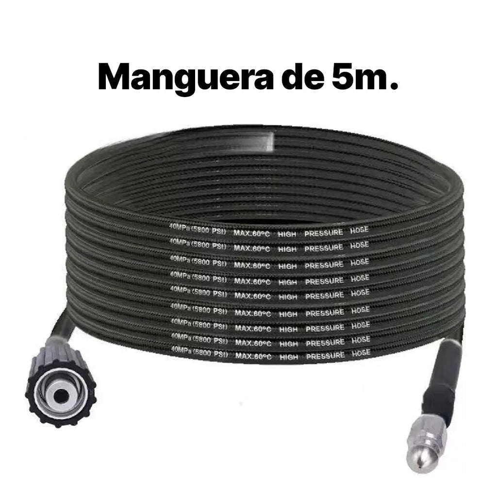 Manguera con puntero limpieza a presión 5m detalle – Mil Ideas