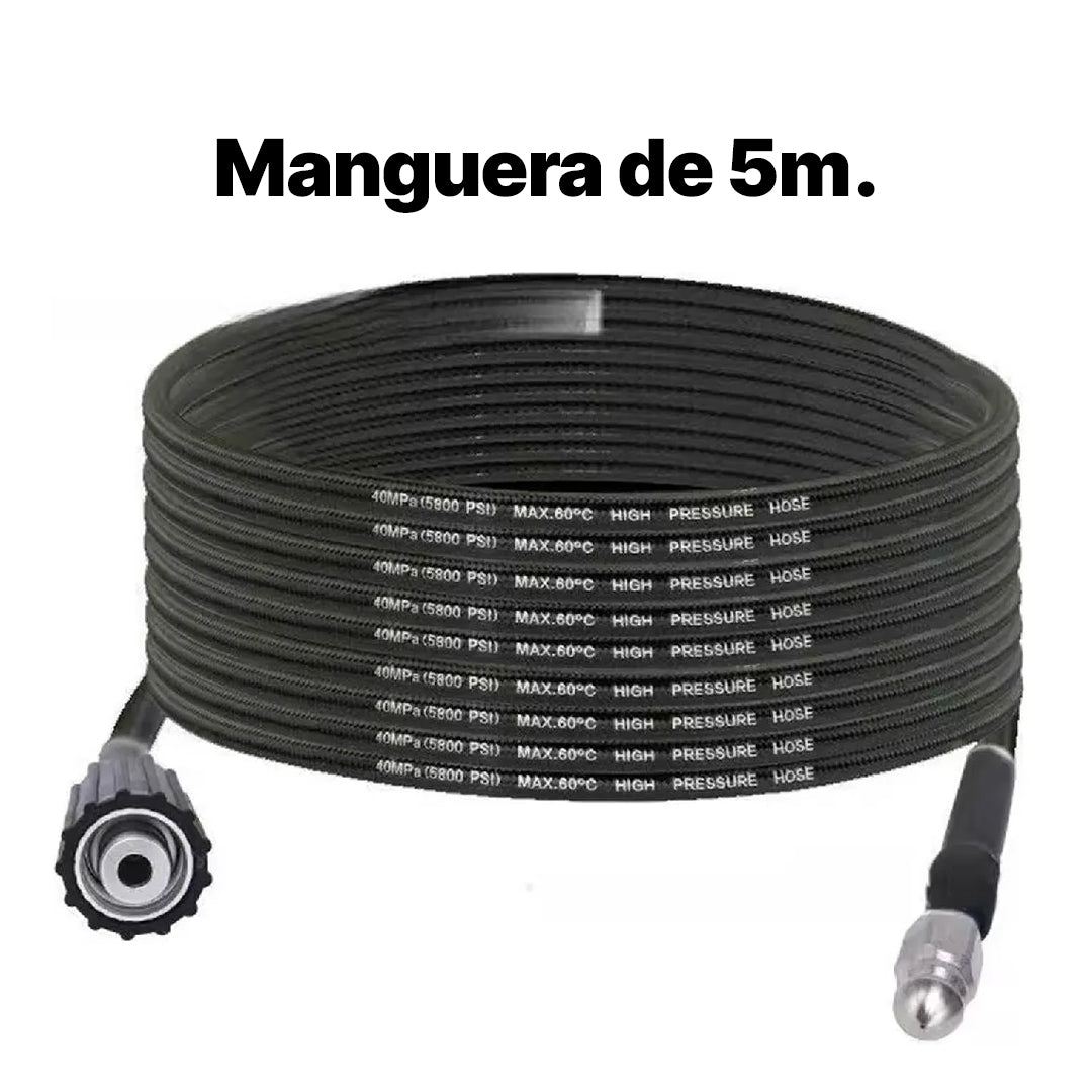 Manguera con puntero limpieza a presión 5m detalle – Mil Ideas