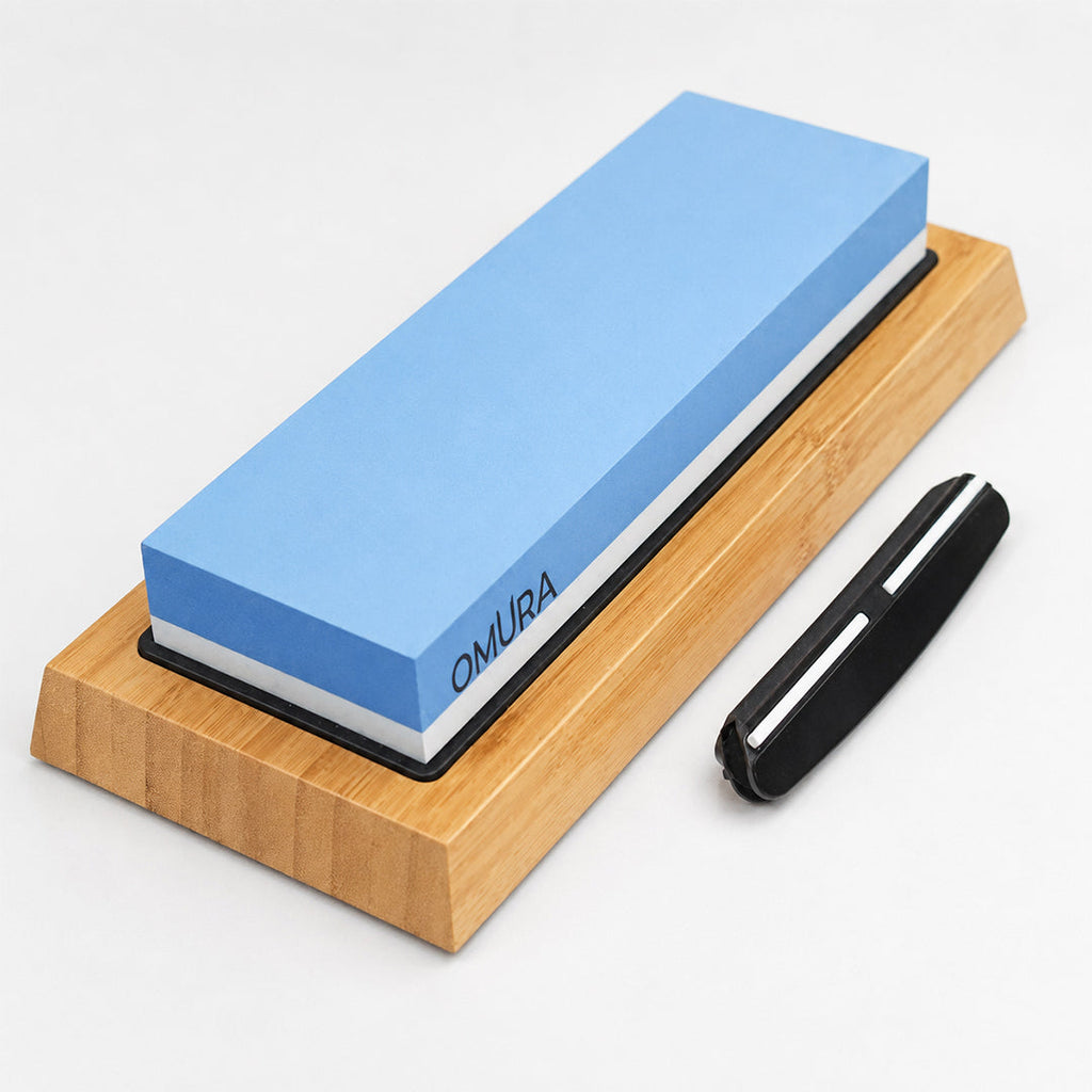 Afilador de Cuchillos con Base de Bambu Omura