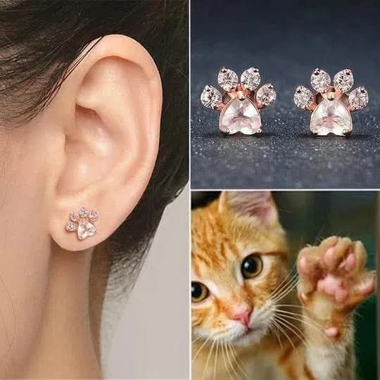 Set Catpaw en Plata 925 Gold Rose - Mil Ideas