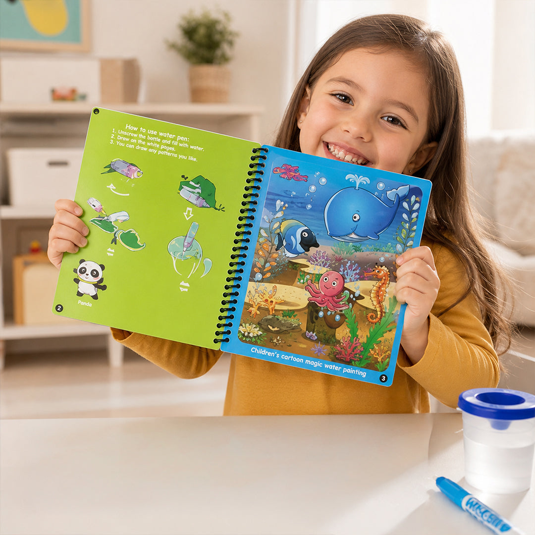 Set de 2 Libros Coloreables con Agua para Niños