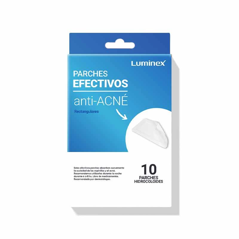 Pack de 10 Parches Anti-Acné Rectangulares Luminex – Mil Ideas