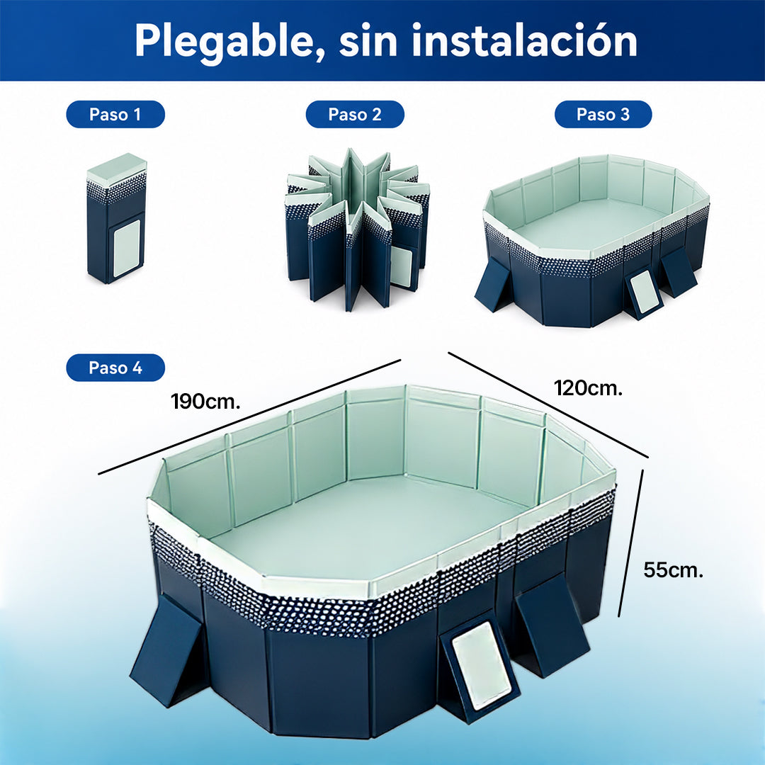 Piscina Familiar Rectangular Grande Plegable