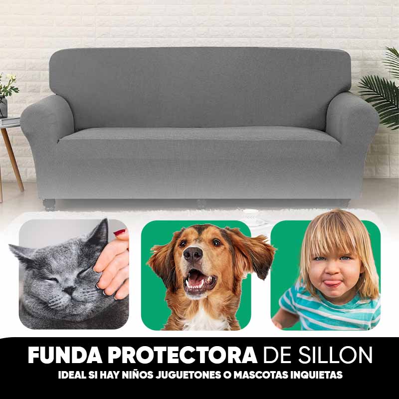 Funda protectora de sofá en uso – Mil Ideas