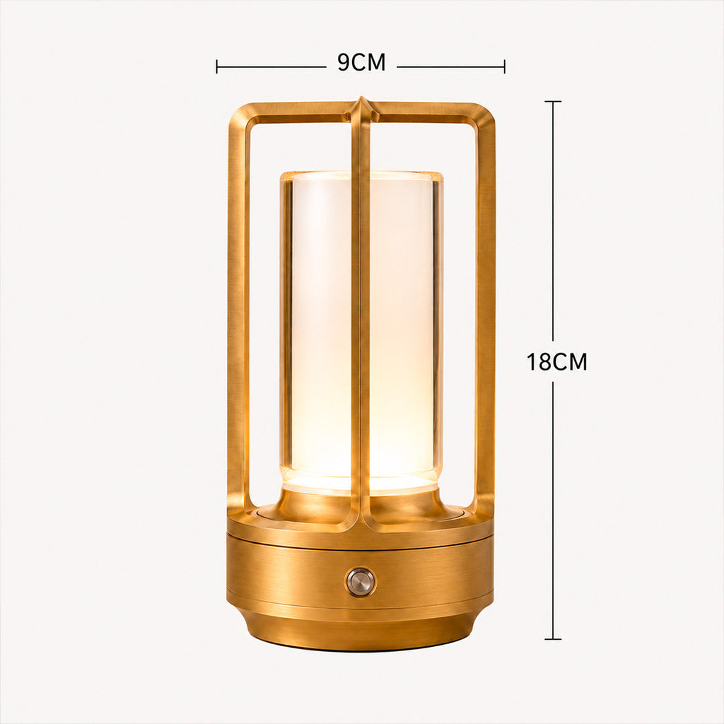 Lámpara LED Ambiental de Aluminio y Cristal Recargable