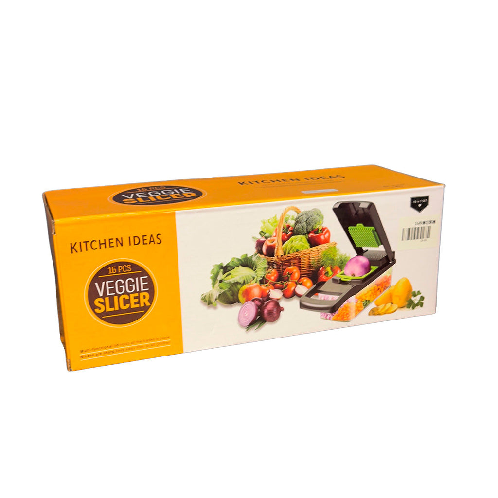 Cortador de Verduras Multifuncional 16 en 1 en uso – Mil Ideas
