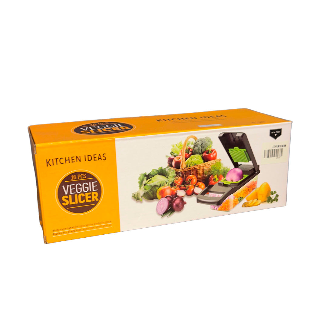Cortador de Verduras Multifuncional 16 en 1 en uso – Mil Ideas