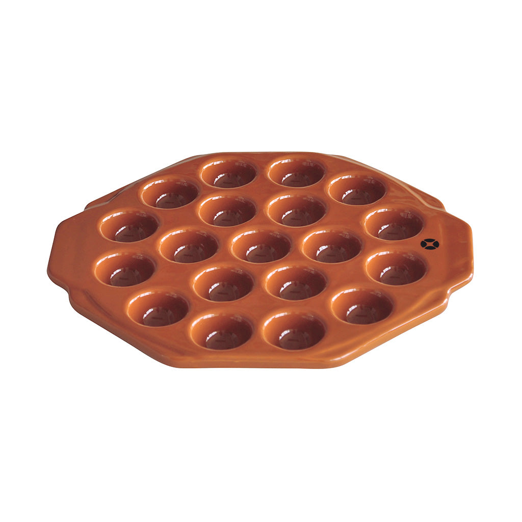 Provolonera cerámica 19 particiones terracota 26,5 cm – Mil Ideas