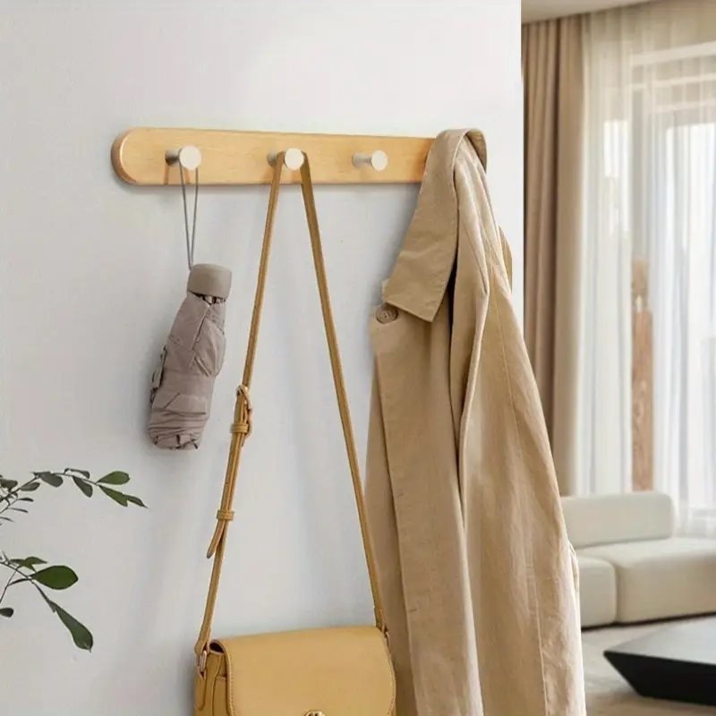 Perchero de pared 4 colgadores bamboo natural y resistente – Mil Ideas