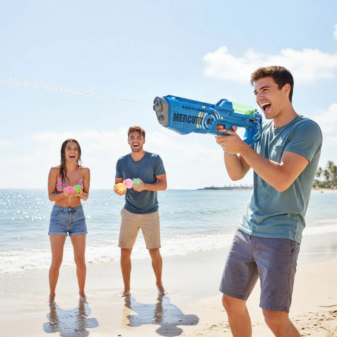 Pistola automática de agua eléctrica luminosa vista adicional – Mil Ideas