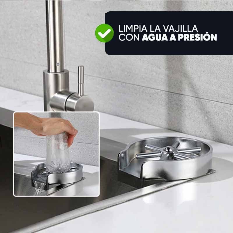 Limpiador de Vasos y Vajilla a Presión en uso – Mil Ideas