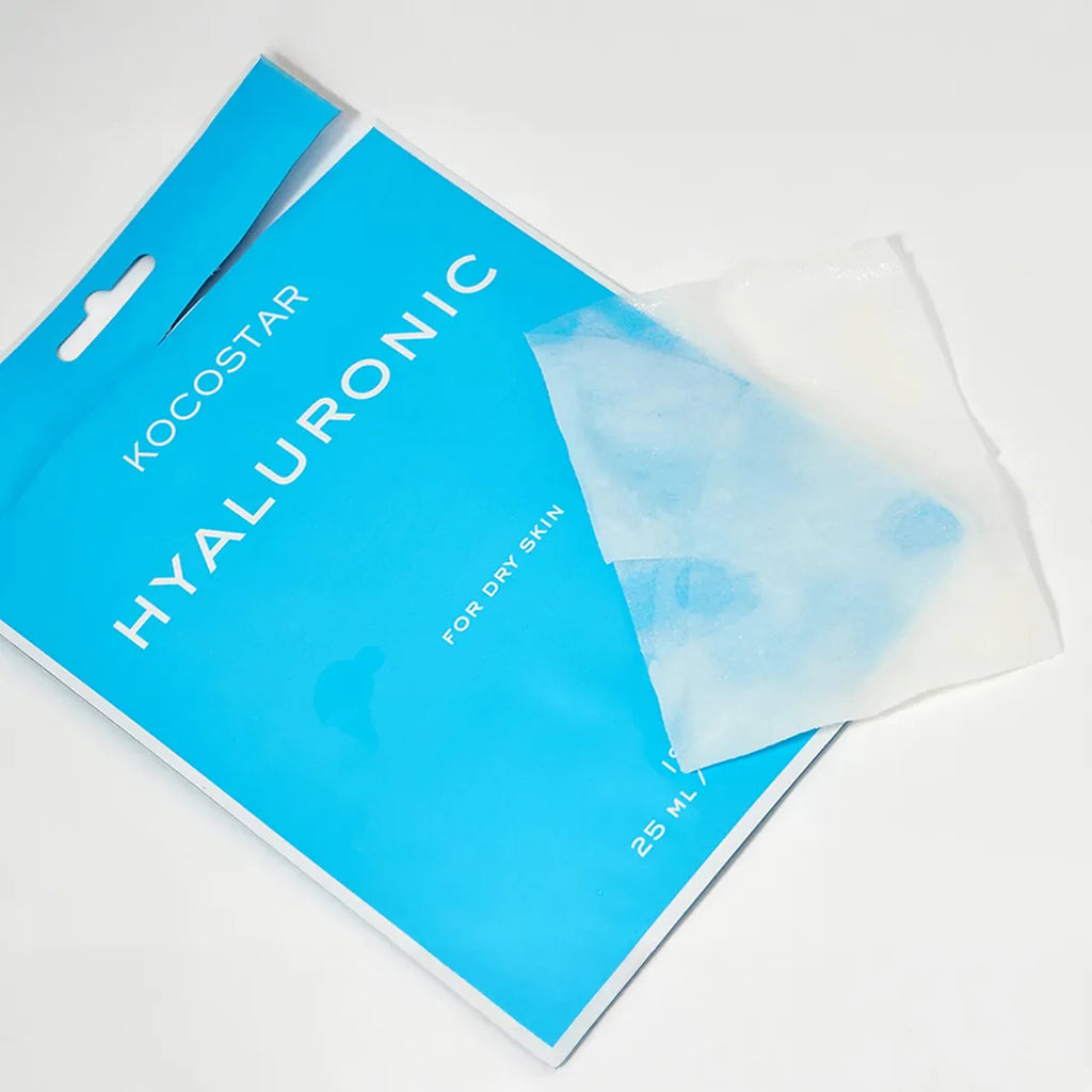 Hyaluronic Mask mascarilla facial vegana de ácido hialurónico en uso – Mil Ideas