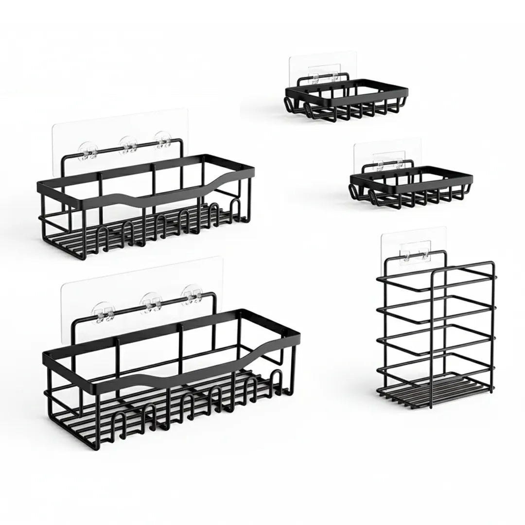 Set de 5 organizadores para ducha minimalista – Mil Ideas