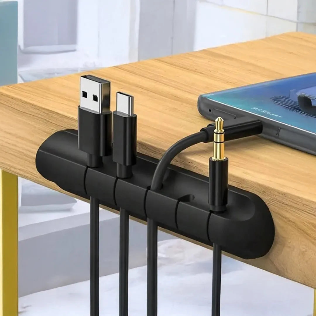 Organizador de cables flexible para escritorio detalle – Mil Ideas