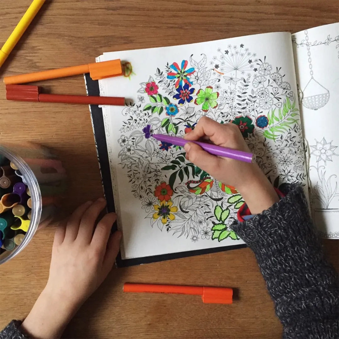 Libros para colorear flores y mandalas en uso – Mil Ideas