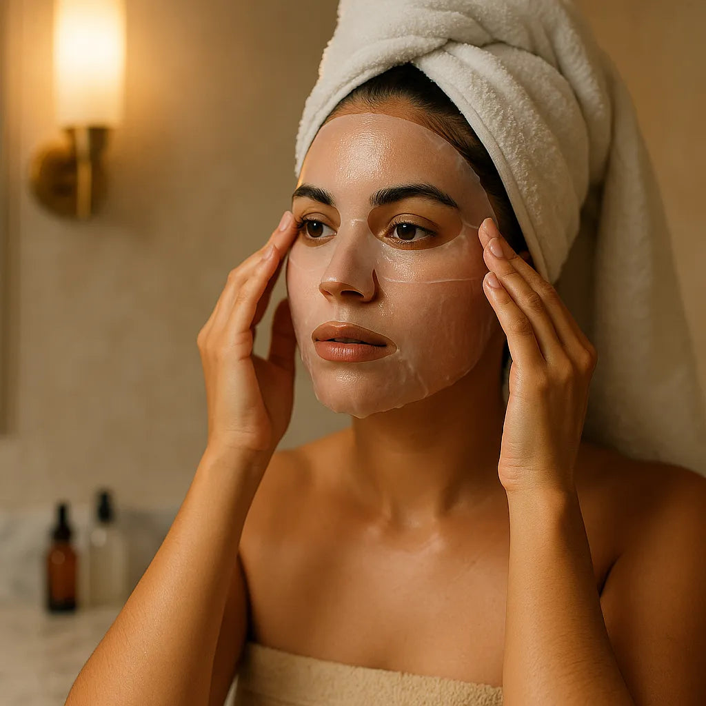 Kocostar Retinol mascarilla anti-age Hortensia en uso – Mil Ideas