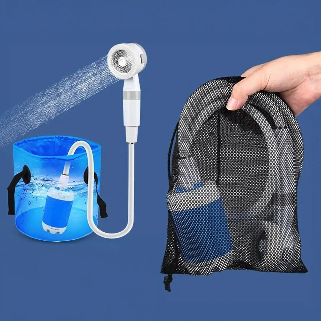 Ducha portátil de camping recargable vista adicional – Mil Ideas