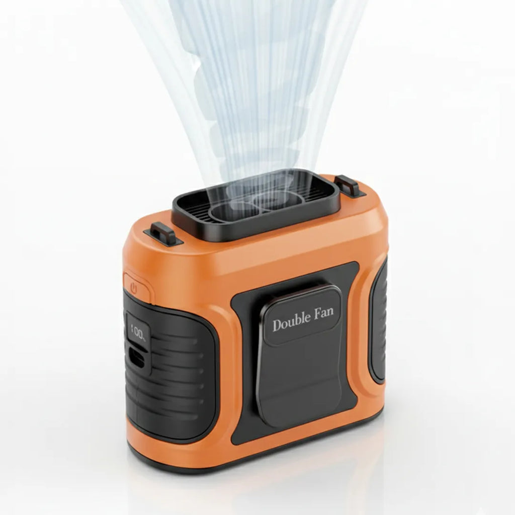 Ventilador de cintura portátil en uso – Mil Ideas