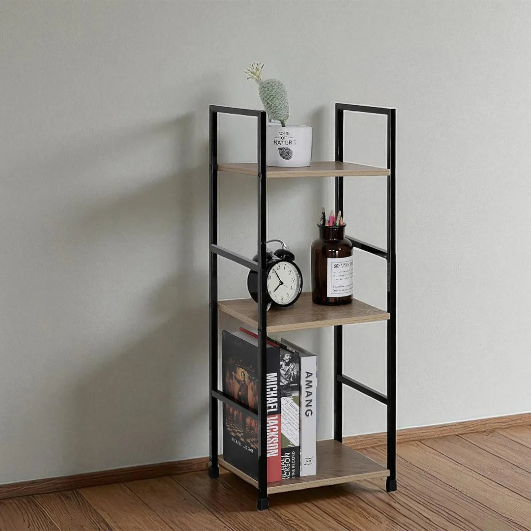 Biblioteca estantería hierro y MDF 3 estantes en uso – Mil Ideas