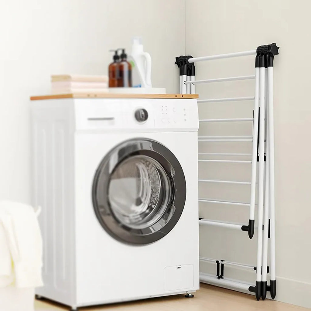 Tendedero plegable de secado de ropa 2 niveles vista adicional – Mil Ideas