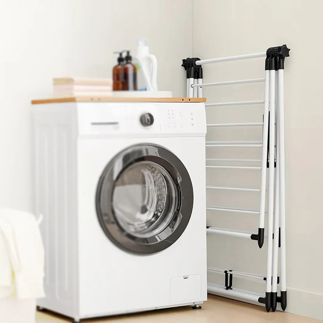 Tendedero plegable de secado de ropa 2 niveles vista adicional – Mil Ideas