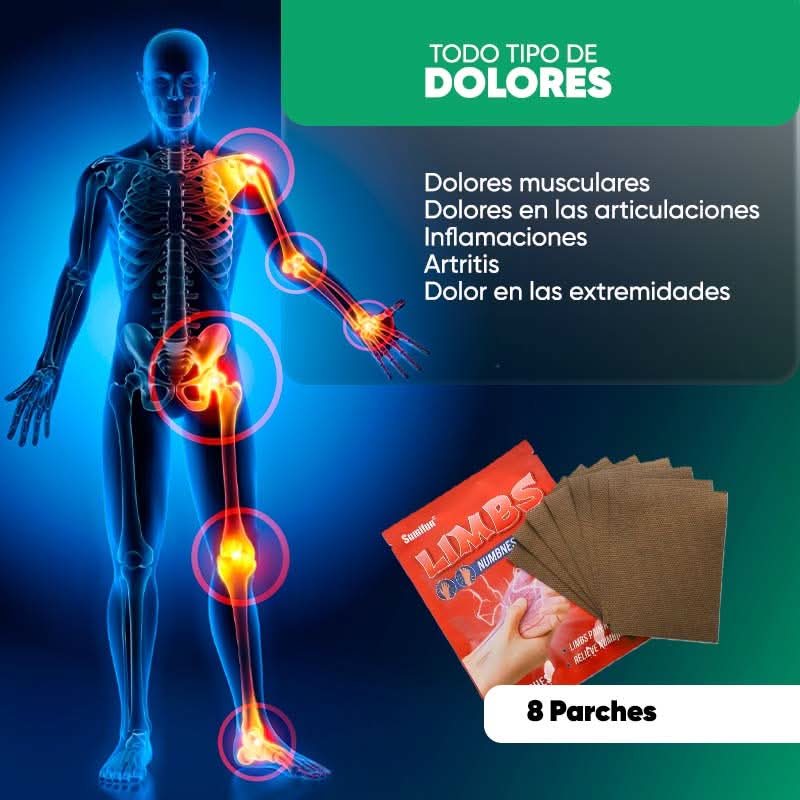 Parche Herbal Alivio del Dolor para Extremidades en uso – Mil Ideas