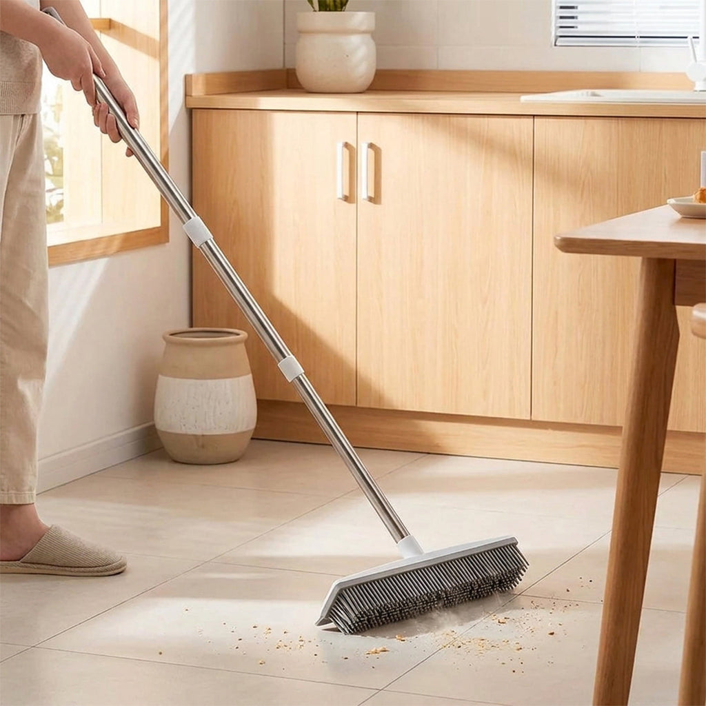 Escoba de Silicona 2 en 1 con Largo Ajustable Brush Clean